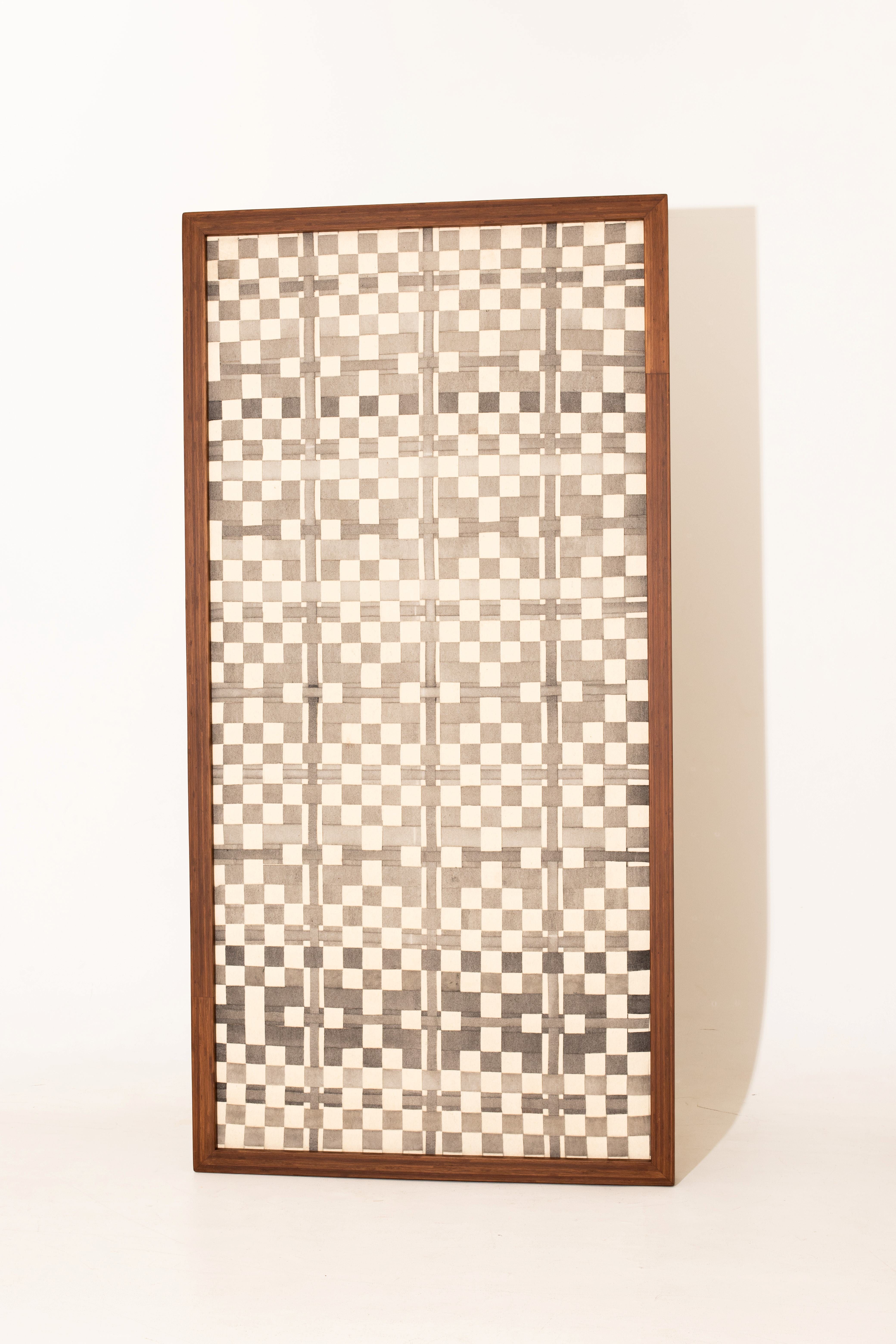 The "Binakael" by Jema Garner is a wall-mounted art piece created using pinyapel, a non-woven fabric created from pineapple fiber through a needle-punching hibla technology.